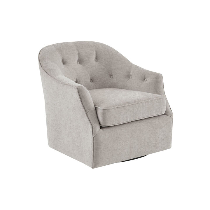 Gracie Mills Viviana Curved Wide back Swivel Chair