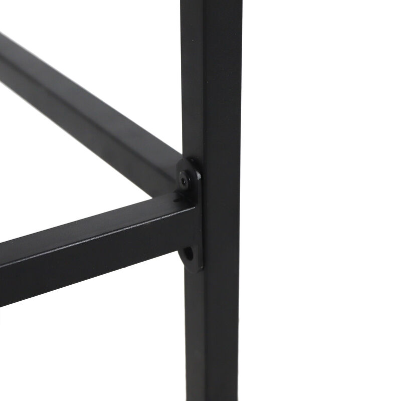 Merax Noe Outdoor Industrial Acacia Wood Bar Stools (Set of 2)