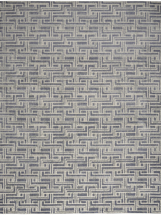 Serenity Home SRH04 Blue/Ivory 9' x 12' Rug