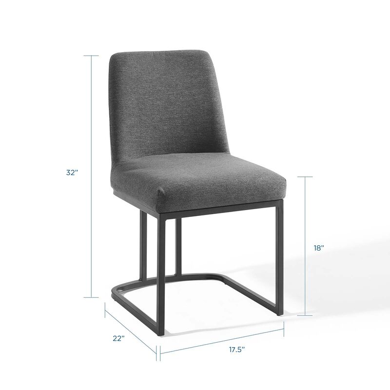 Amplify Sled Base Upholstered Fabric Dining Side Chair image number 1