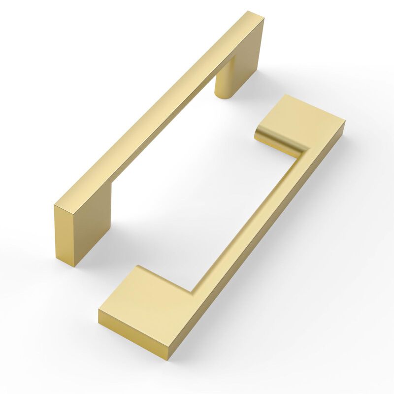 FILTA 10 Pack 3.75 Inch(96mm) Hole Centers Gold Cabinet Pulls,Stylish Kitchen Cabinet Handles Zinc Alloy Gold Cabinet Hardware f