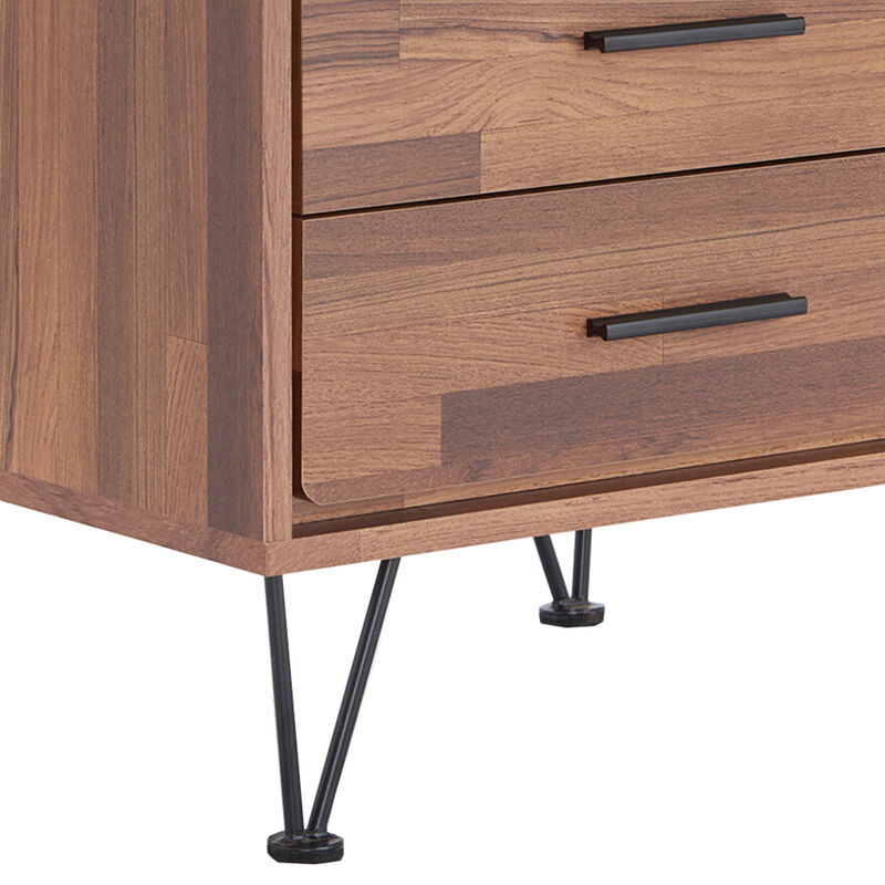 GOODSILO Stylish Rectangular Accent Table with Two Drawers image number 9