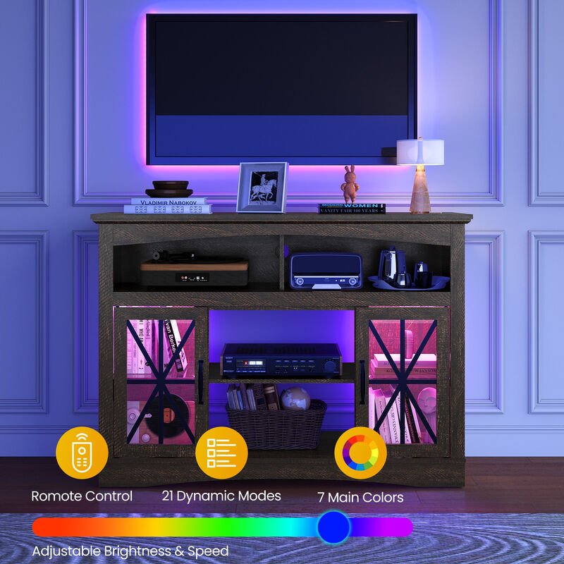 Wuxmib 50-59 inches Farmhouse TV Stand image number 2