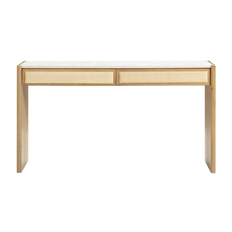 Paige Natural Oak Console/Desk image number 0
