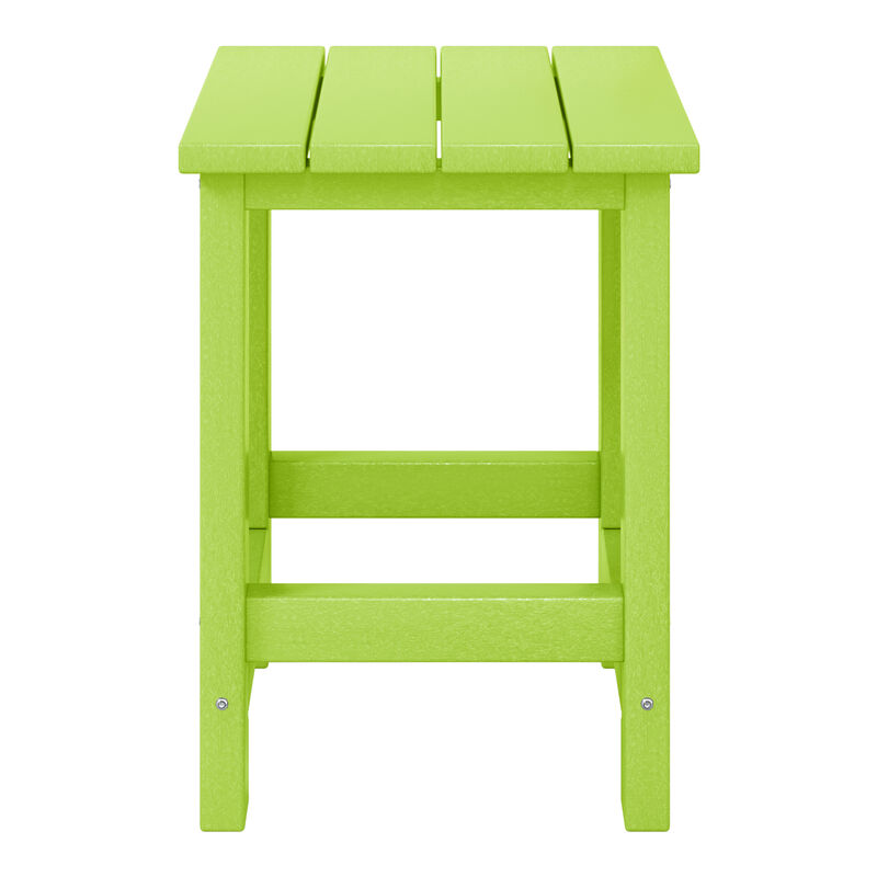 WestinTrends Kids Outdoor Patio Furniture HDPE Adirondack Square Side Table