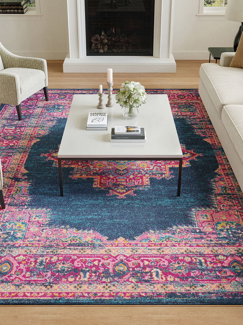 Passion PSN03 Blue 12' x 18' Rug image number 1