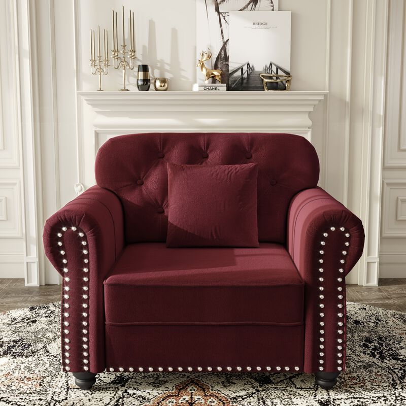 Pidrum Modern Chesterfield Accent Chair image number 1