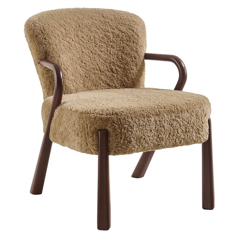 Arden Faux Shearling Accent Armchair image number 0