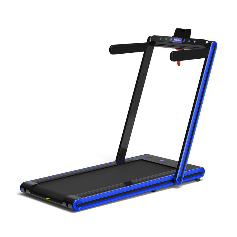 2 in 1 Portable Folding Treadmill with Dual LED Display for Walking and Exercise image number 7