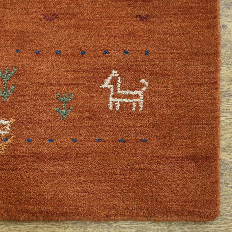 RUGSOTIC CARPETS HAND KNOTTED LOOM WOOL ECO-FRIENDLY AREA RUGS  - Runner, Contemporary Modern Design, High Pile Thick Handmade Anti Skid Rugs for Living Room (L00585) image number 4