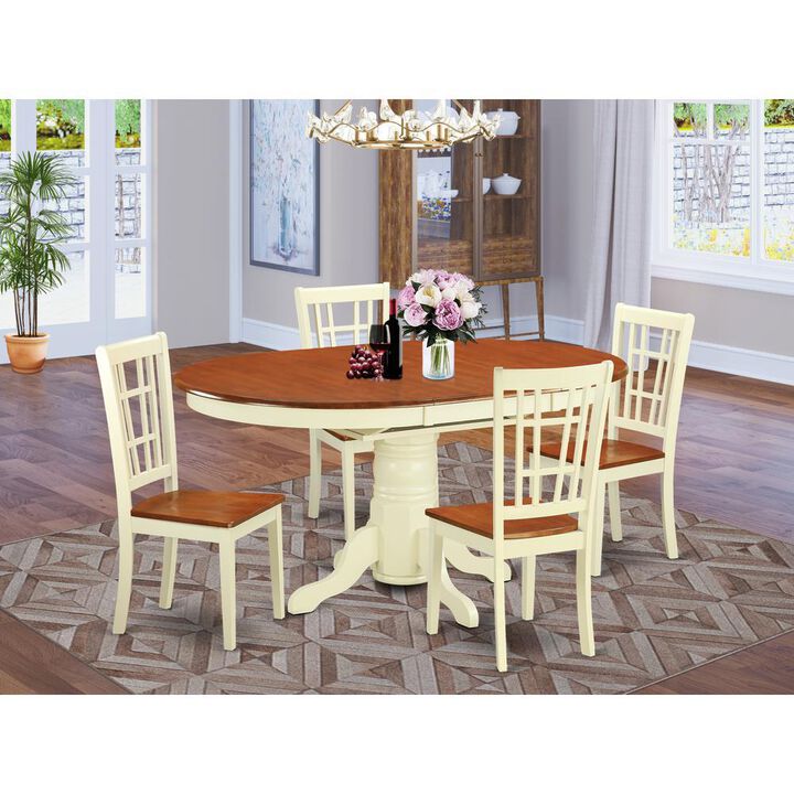 5 Pc Kitchen Table set for 4-Dining Table and 4 Kitchen Dining Chairs
