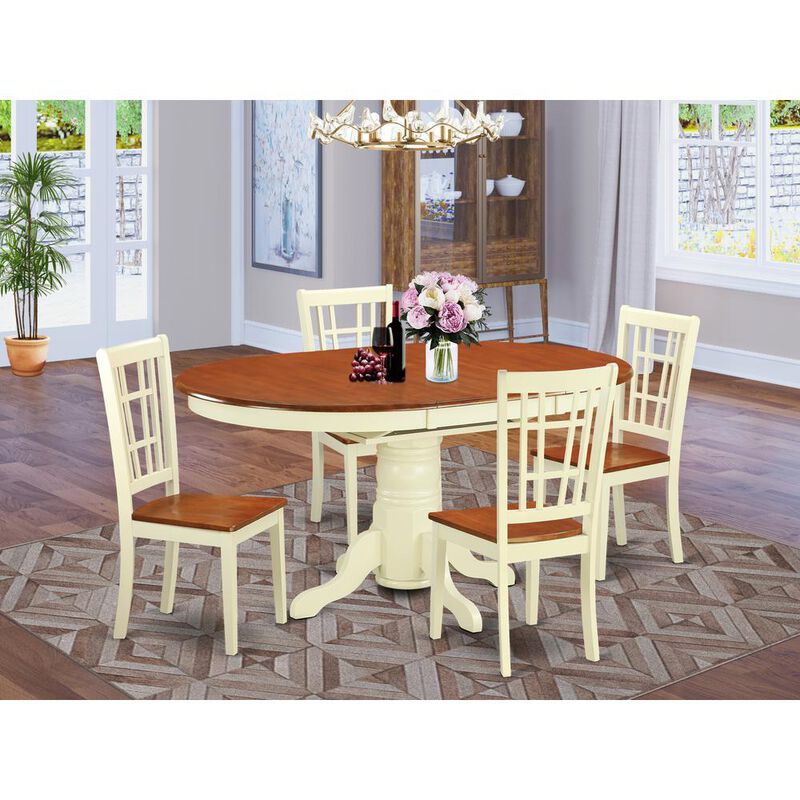 5 Pc Kitchen Table set for 4-Dining Table and 4 Kitchen Dining Chairs