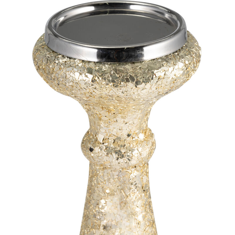 15" Plum Crackled Candle image number 2