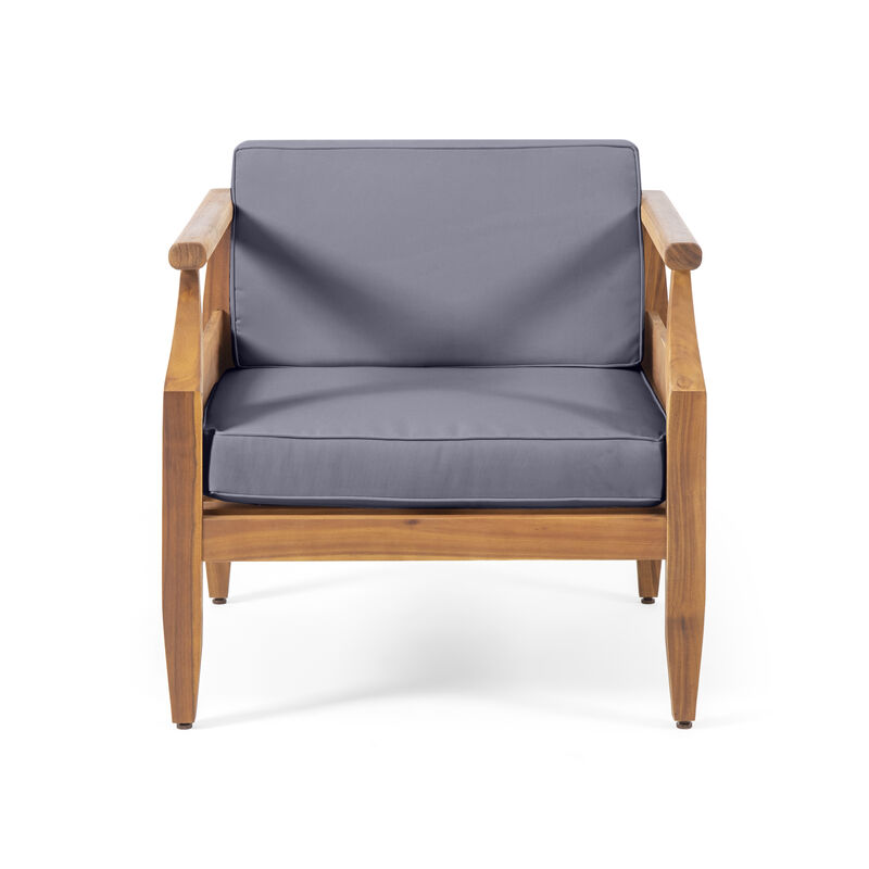 Merax Wooden Frame Club Chair for Indoor Outdoor