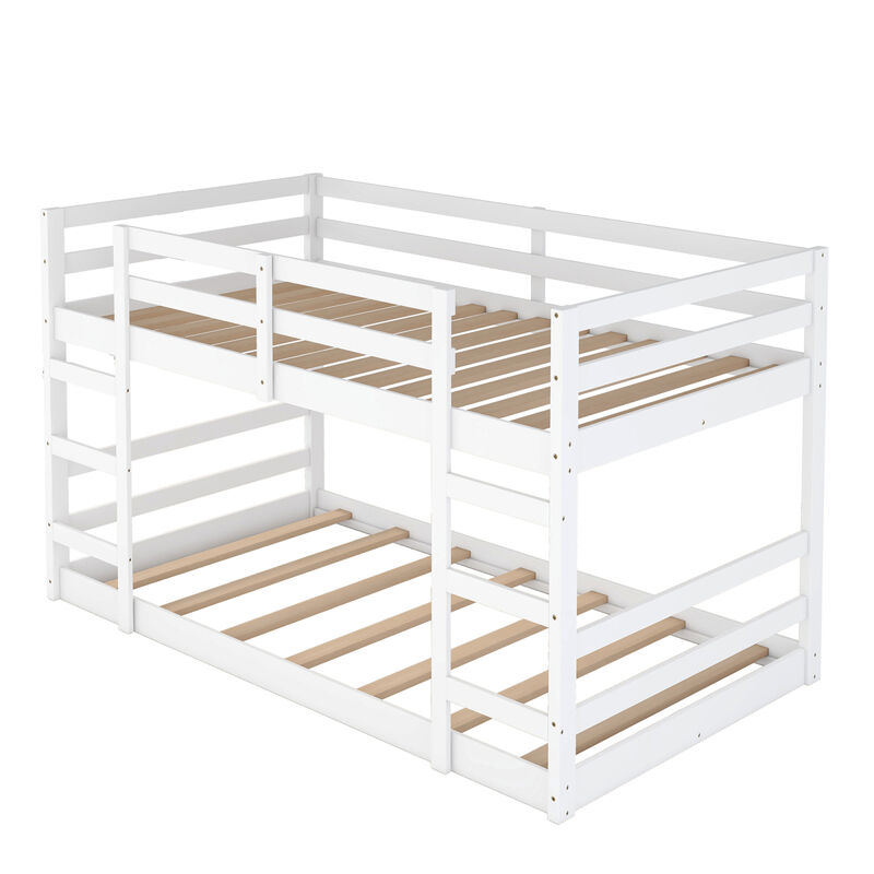 Twin Over Twin Bunk Bed with Ladder