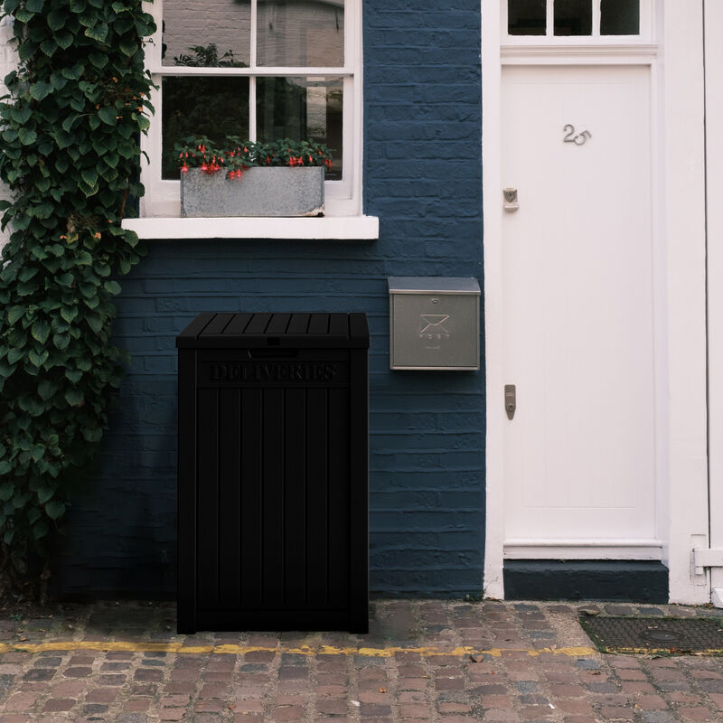 Mondawe 31 Gallon Resin Outdoor Patio Storage Deck Garden Storage Box with Side Handles