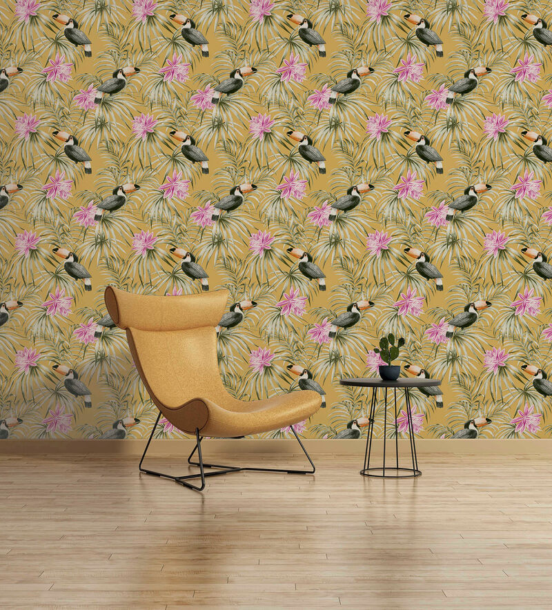 Emmeline Yellow Toucan Wallpaper image number 3