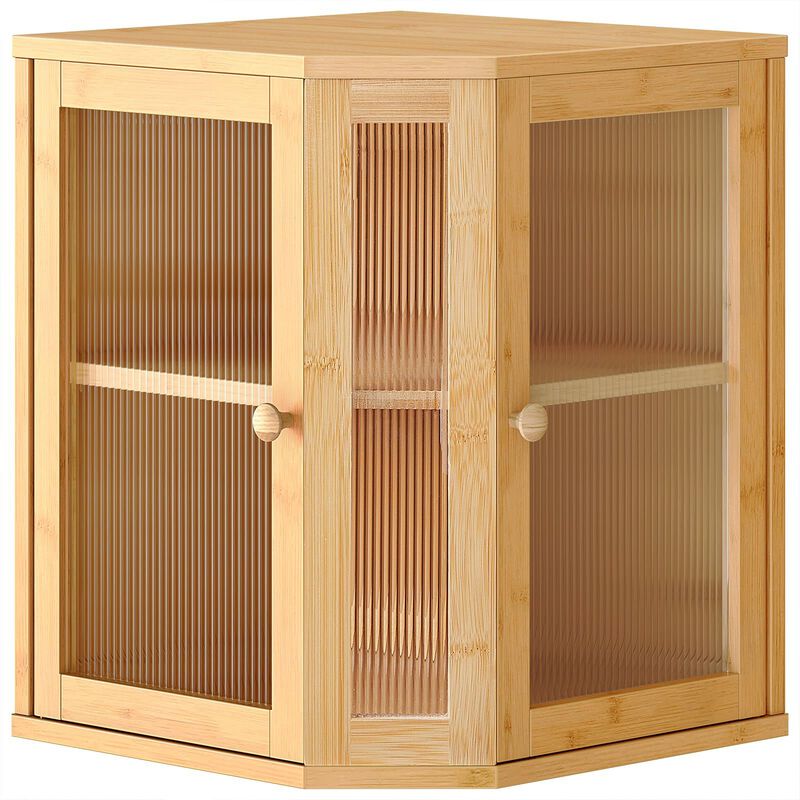 Corner Bread Box for Kitchen Countertop, Compact Storage Organizer image number 0