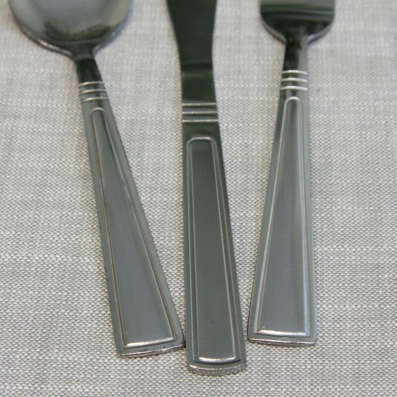 Gibson Home Astonshire 45 Piece Stainless Steel Tumble Finish Flatware Set