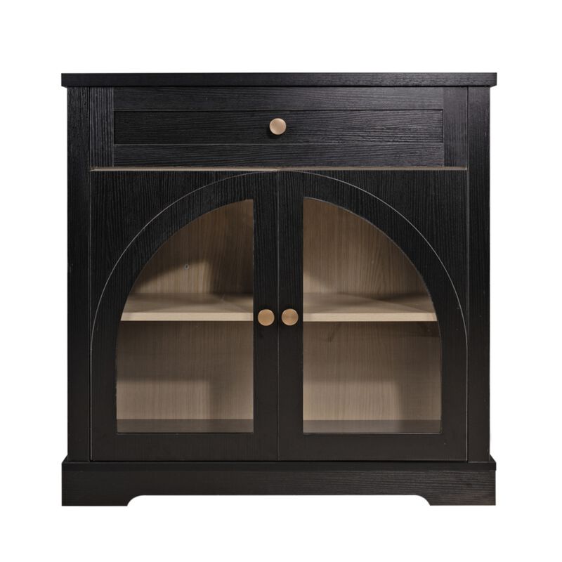Medful Arched Glass Door Sideboard Cabinet image number 0