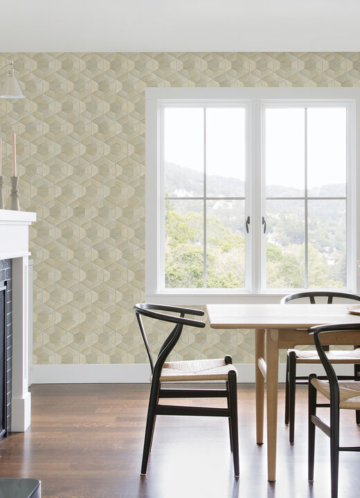 Linzhi Metallic Abaca Grasscloth Wallpaper (Set of 2)
