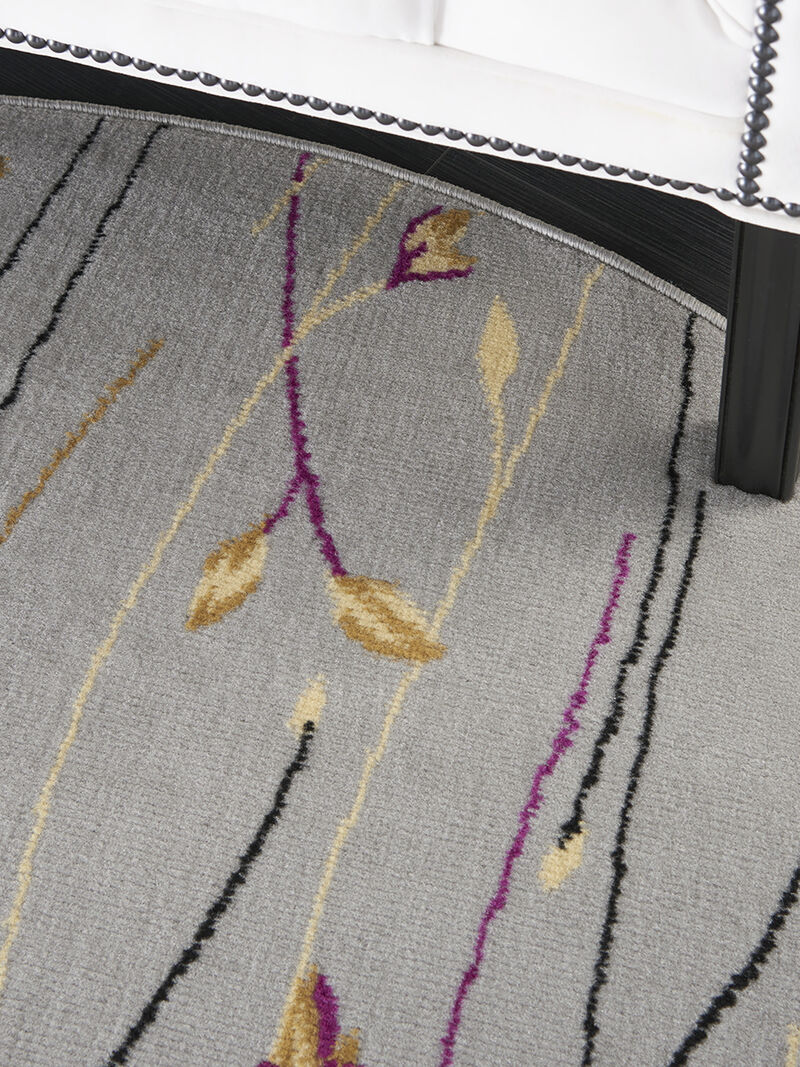 Grafix GRF15 Gray 5'3" x Round Rug