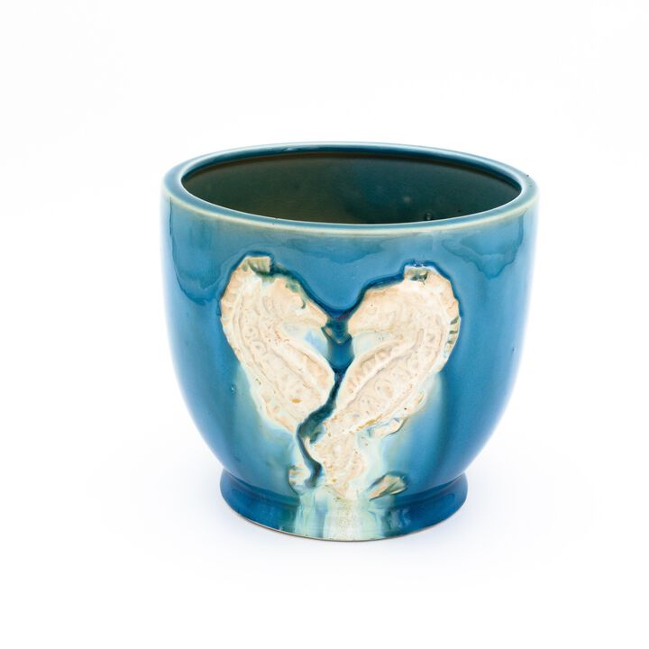 Euro Ceramica Grotto Seahorse Footed Planter