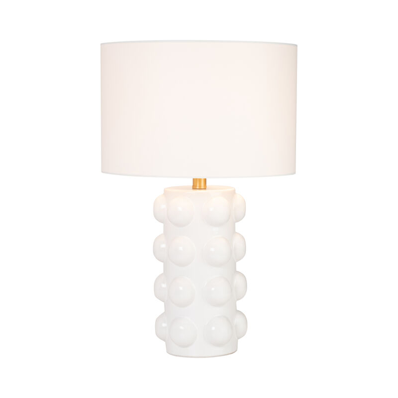 Ceramic 22" Bubble Table Lamp, White image number 2