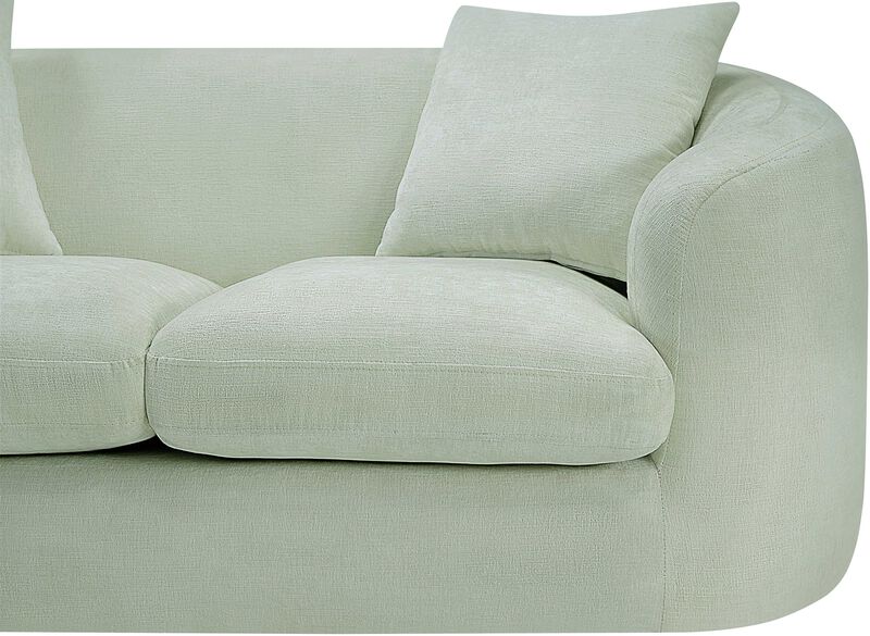 Meridian Furniture Penelope Mint Chenille Fabric Sofa image number 8