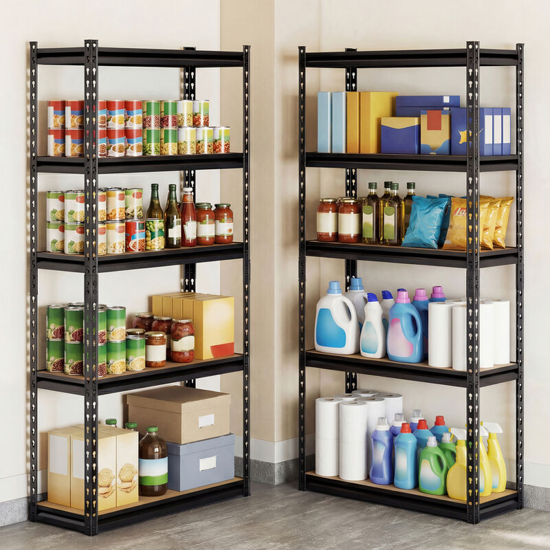 Set of 2 5-Tier Heavy-Duty Garage Shelving Units with 2200 LBS Capacity image number 1