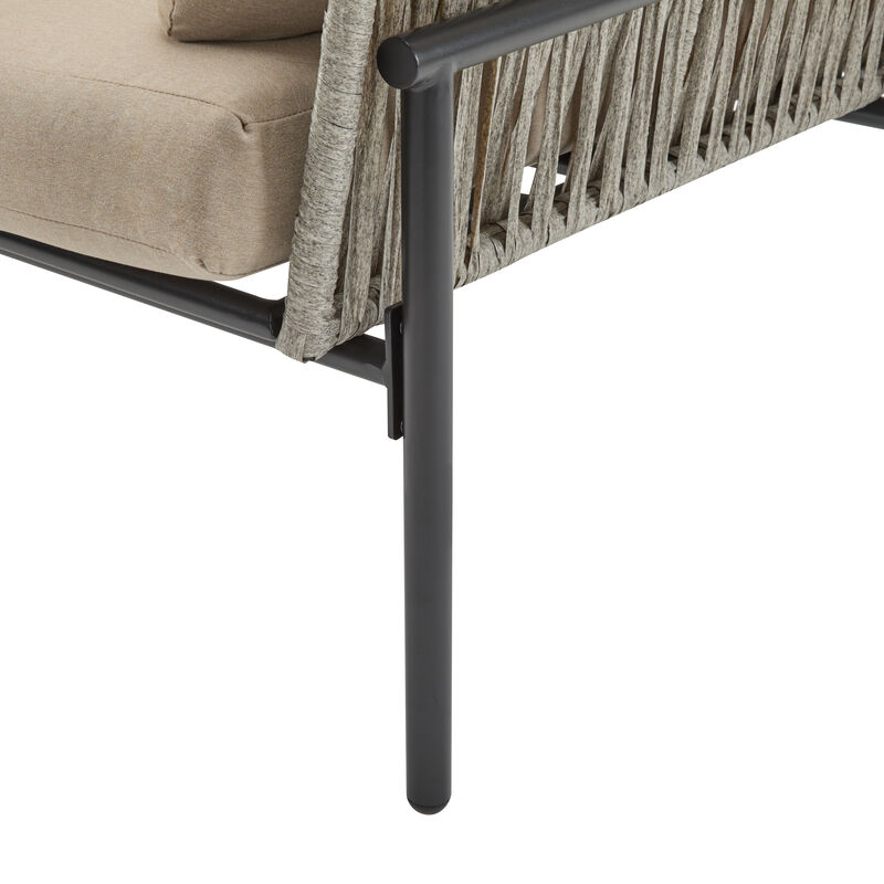 MeraxRope Weave Design Lounge Chair for  Indoor and Outdoor