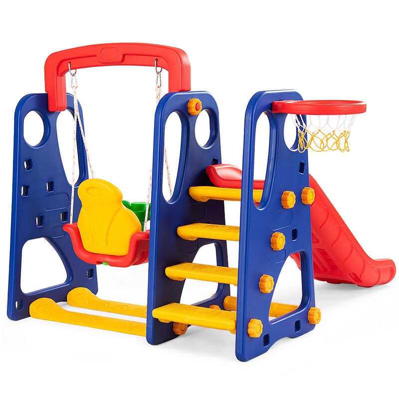 3-in-1 Kids Outdoor Climber and Slide Playset for Young Children