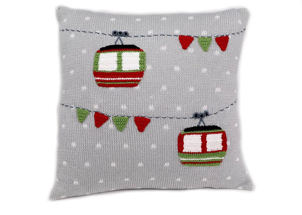 Gondola Christmas Pillow, 12", Holiday Decorations