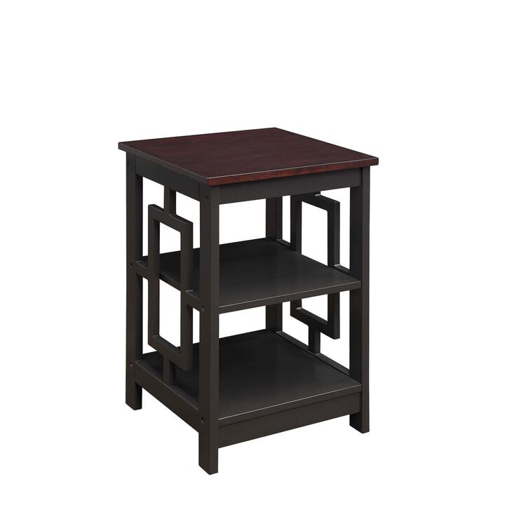 Convenience Concepts  Town Square End Table with Shelves