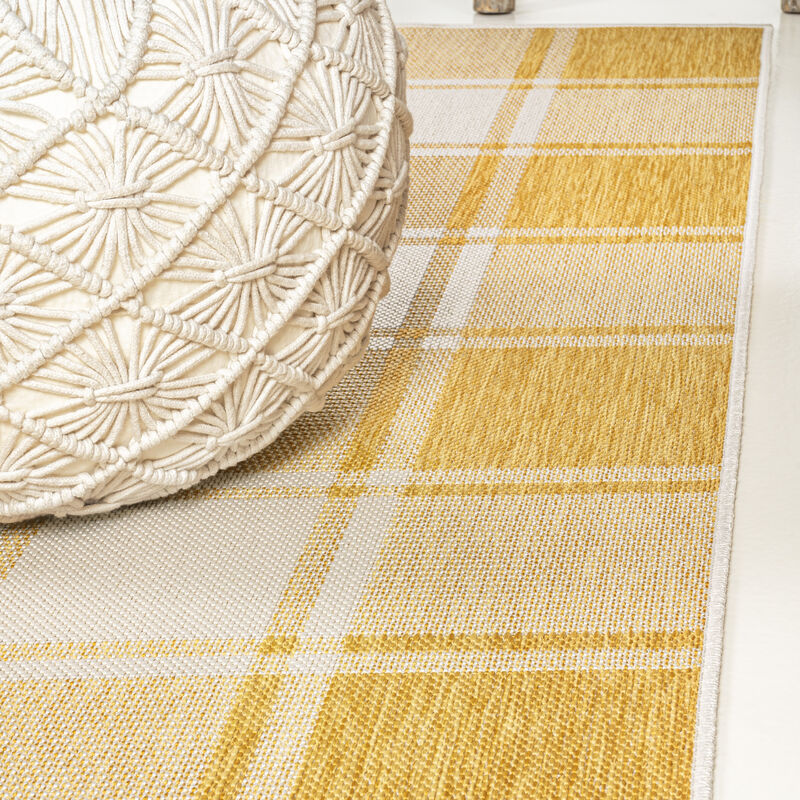 Sabine Traditional Farmhouse Bold Gingham Indoor/Outdoor Area Rug