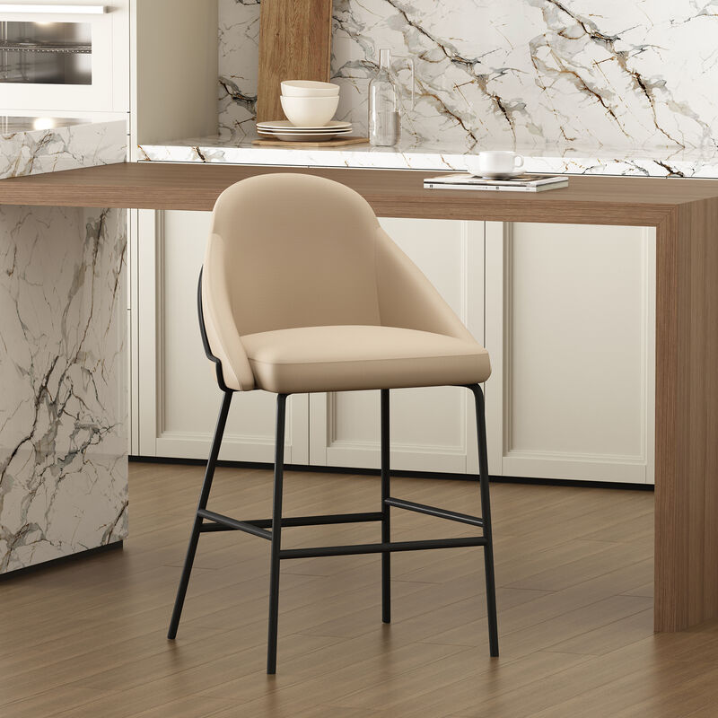Gracie Counter Stool in Tan and Black