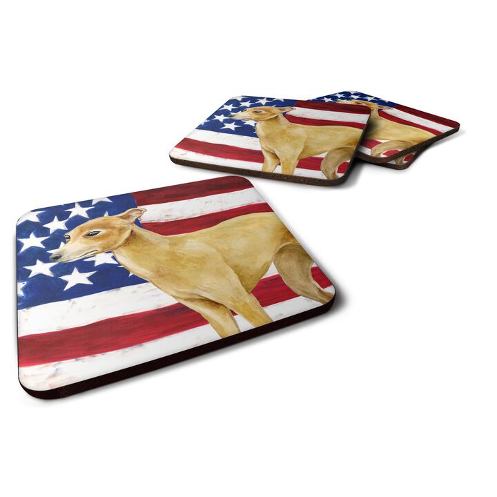 Caroline's Treasures Italian Greyhound Patriotic Decorative coasters, Multicolor
