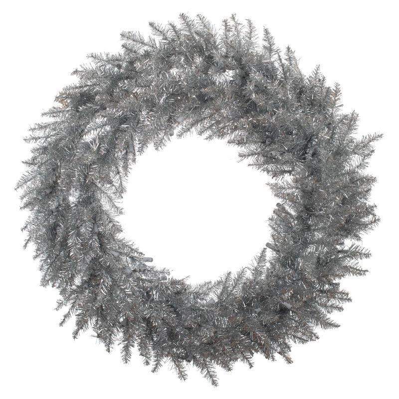 Vickerman 48" Silver Fir Artificial Christmas Wreath, Unlit - Faux Fir Christmas Wreath - Indoor Seasonal Home Decor image number 0