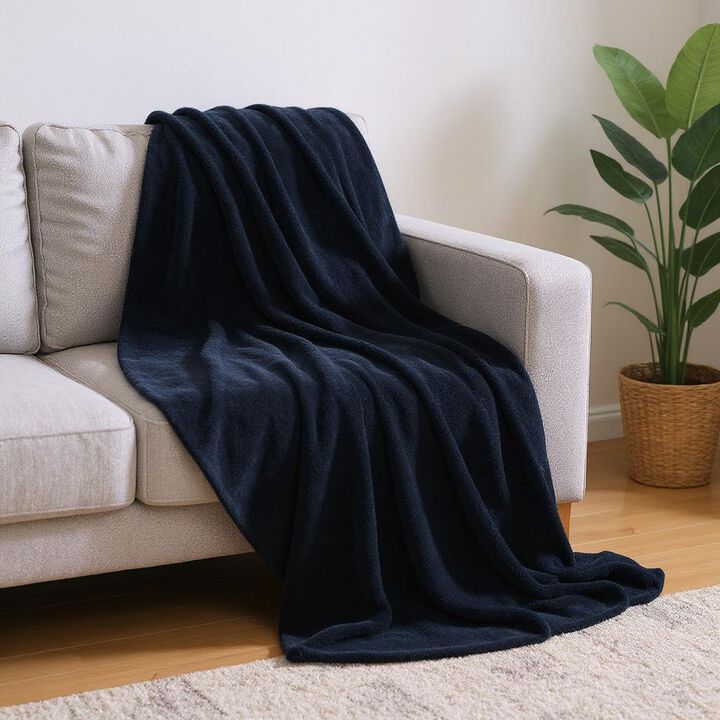 HomeRoots Fleece Plush Throw Blanket