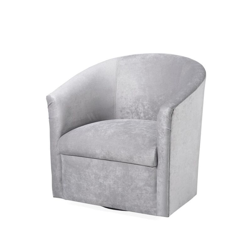 Comfort Pointe Elizabeth Silver Swivel Chair