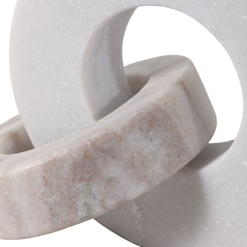 8x6" Marble Double Ring, White/ Beige image number 5