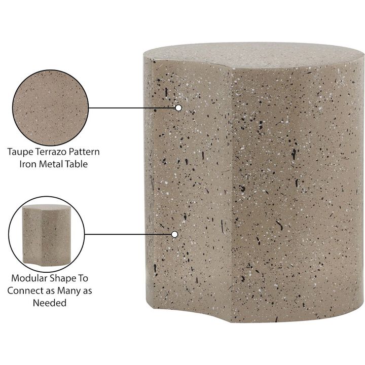 Meridian Furniture Dimple Taupe End Table
