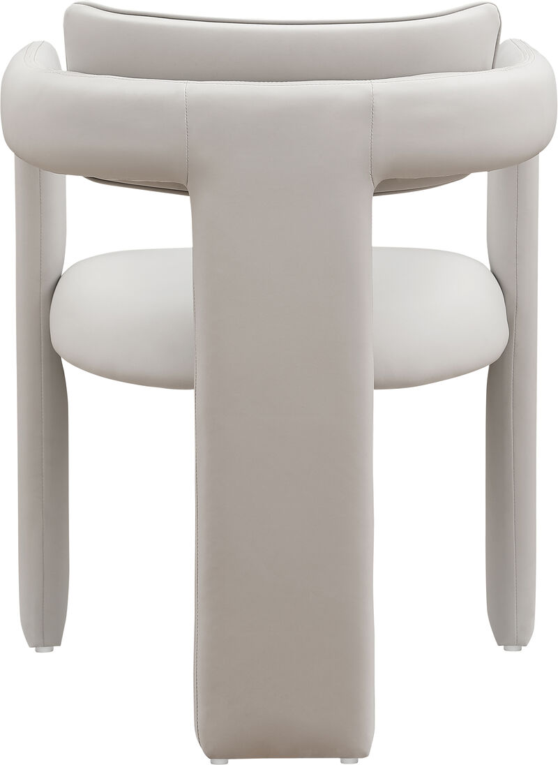 Meridian Furniture Brenda Taupe Vegan Leather Dining Chair, Set of 2