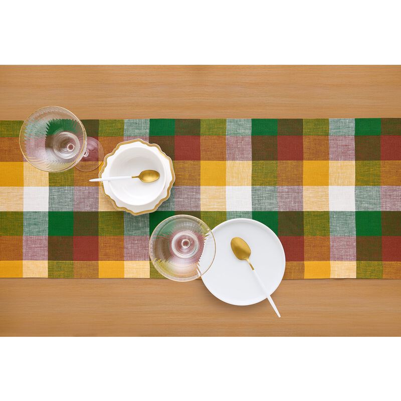 Linen Table Runner - Buffalo Check image number 2