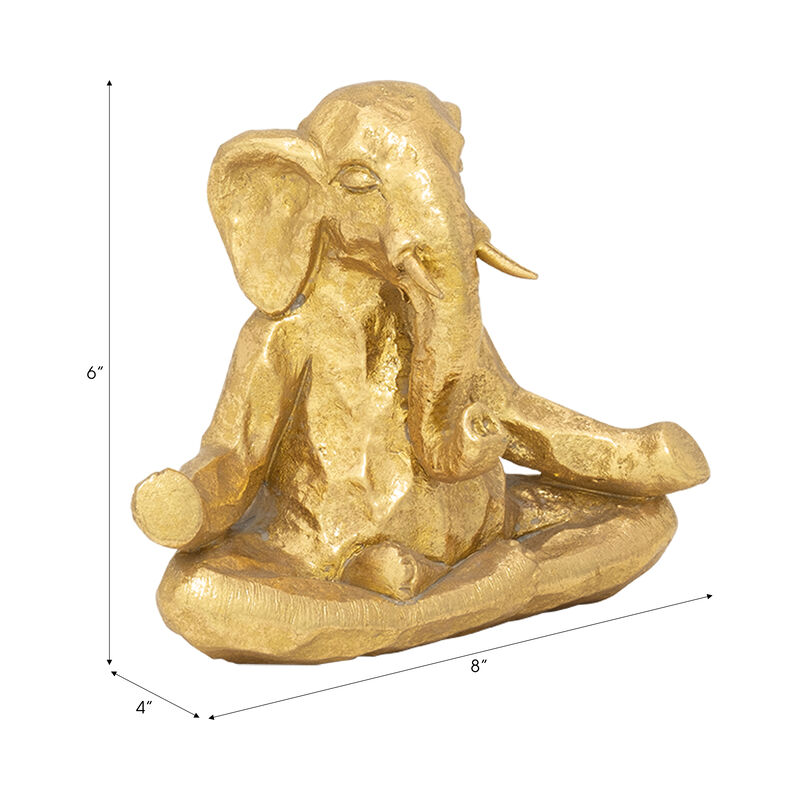 Meditating Elephant Figurine
