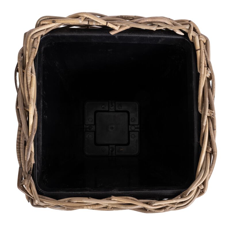 Saboga Home&trade; Square Tapered Planter with Black Plastic Insert image number 3