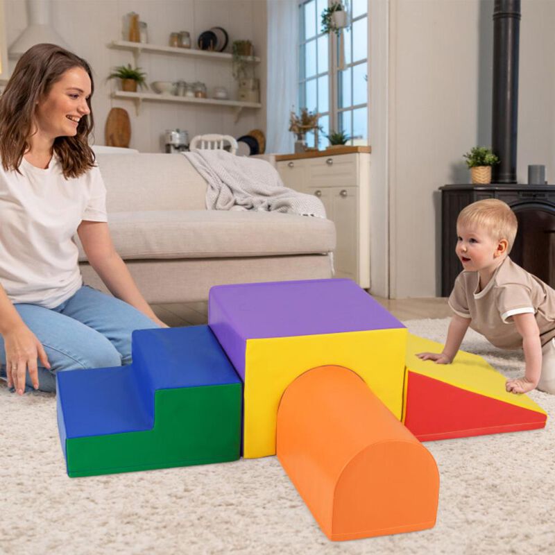 Hivvago Climb and Crawl Foam Block Play Set for Infant Baby