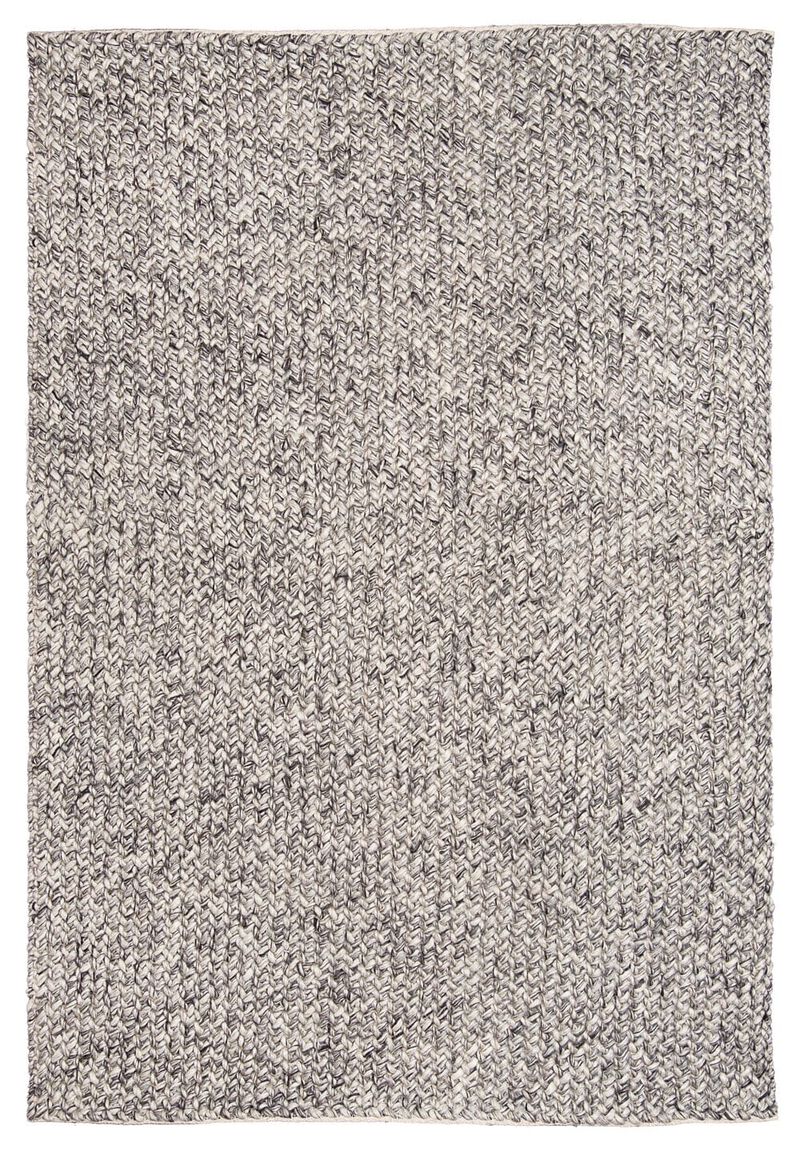Millicent Dark Grey and Ivory Marble Looped Rug image number 1