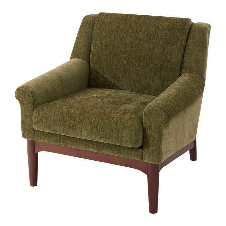 Merax Accent Chair with Sculptural Flared Arms & Reclined Silhouette