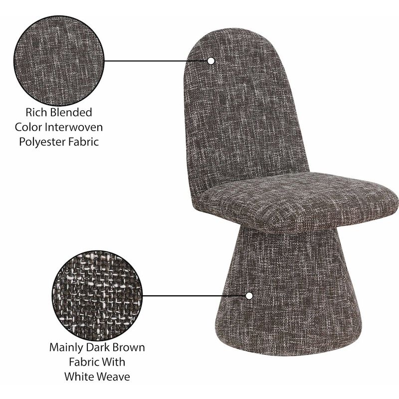 Meridian Furniture Renuar Brown Dining Chair, Set of 2